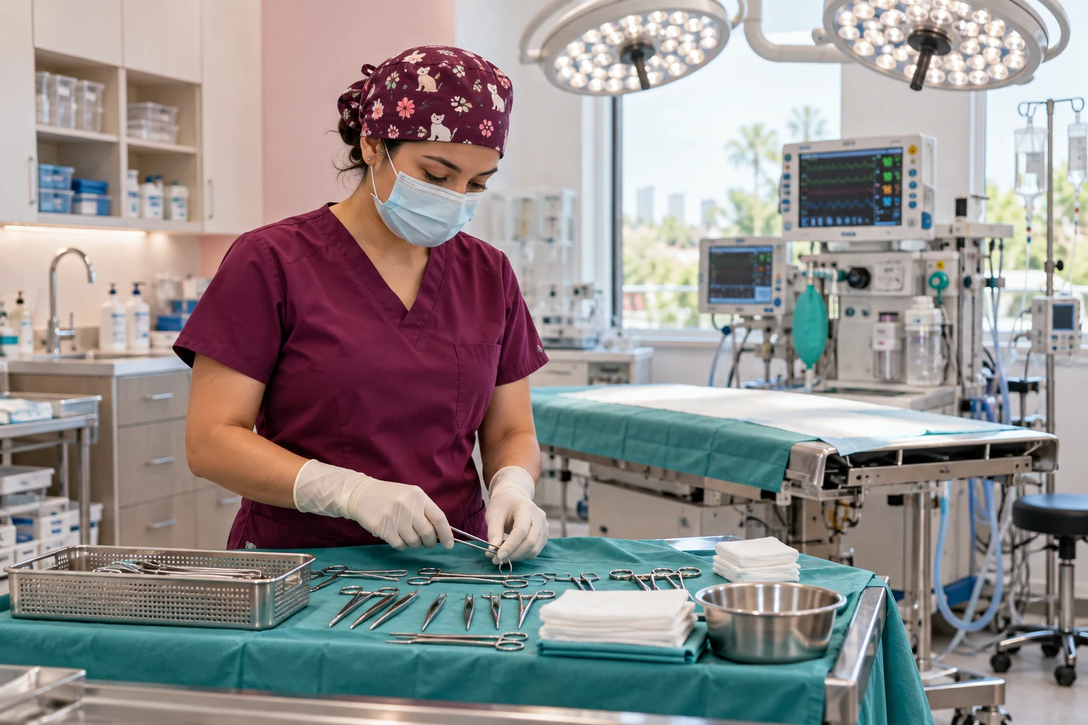 Modern veterinary surgery suite at Eureka Animal Clinic in Miami, FL